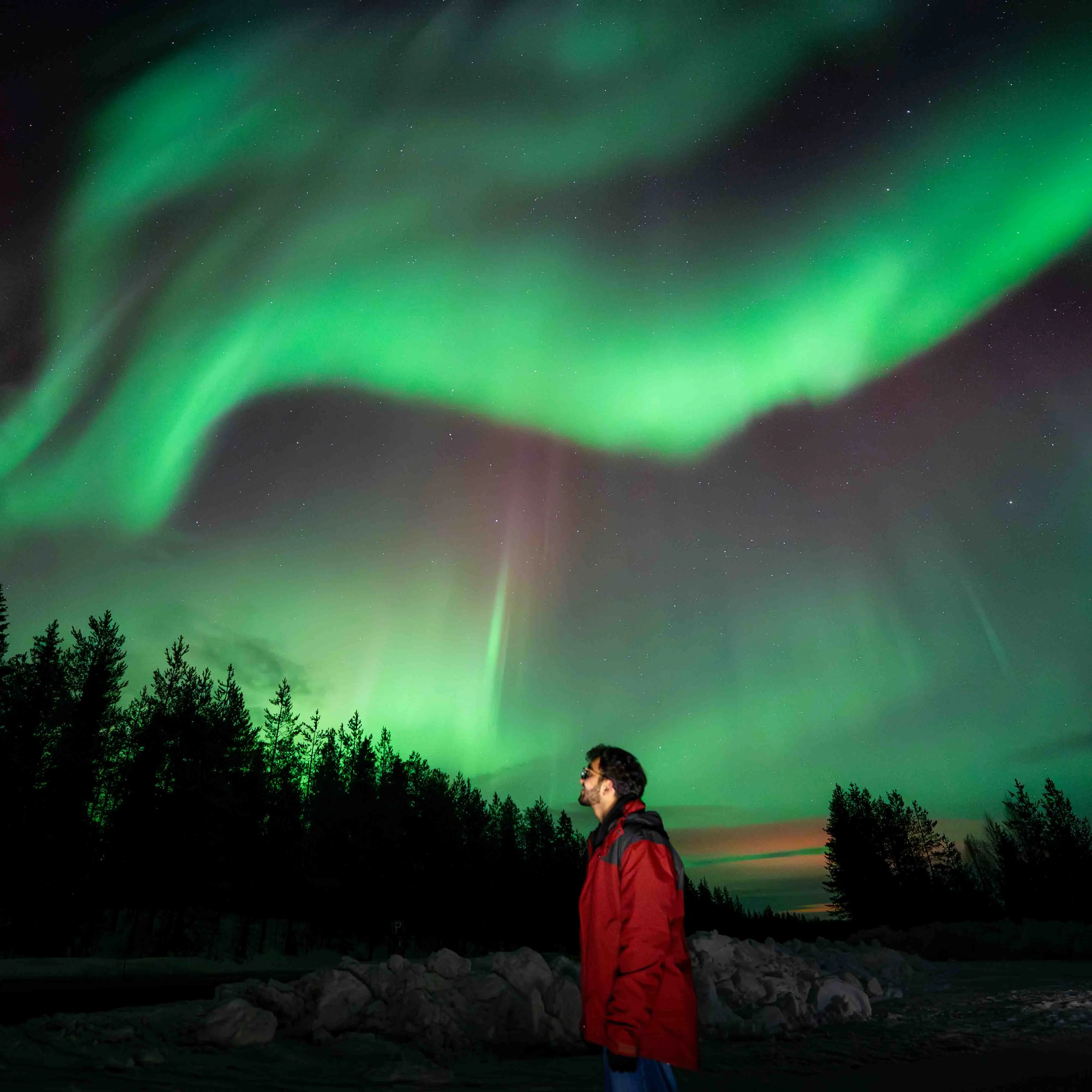 Northern lights over Rovaniemi
